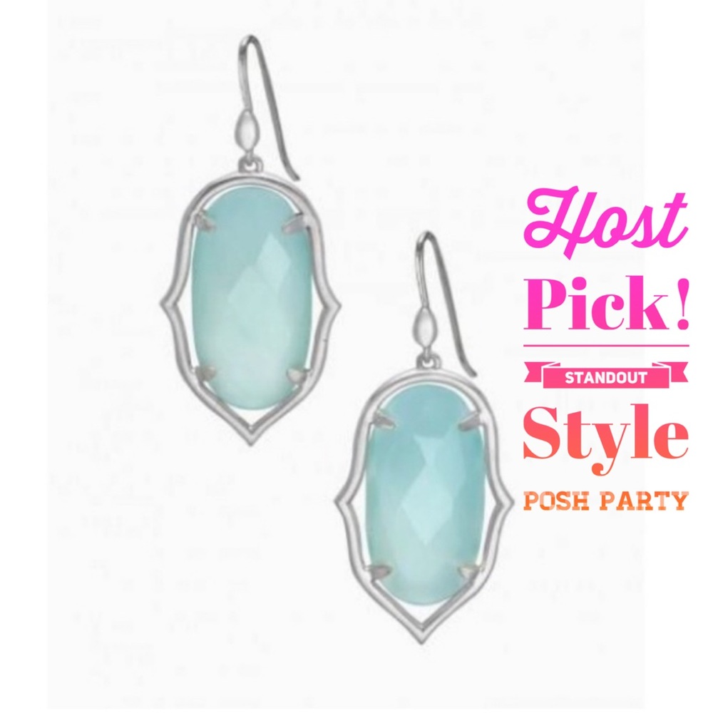 Stella & Dot | Exotically Elegant Retired Silver+Aqua Amala Earrings